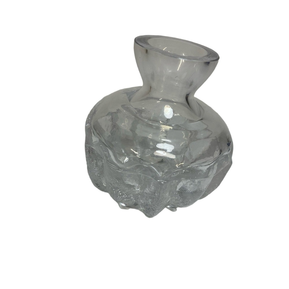 Cb2 Vase Height‎ 4 Inches Clear Modern Artisan Display Minimalist Chic Accent
